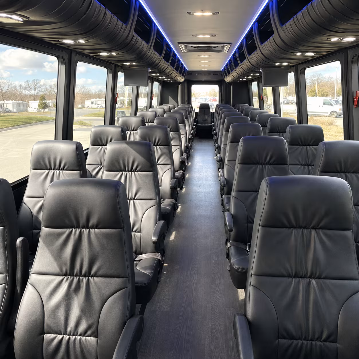 milpitas 35 passenger minibus inside