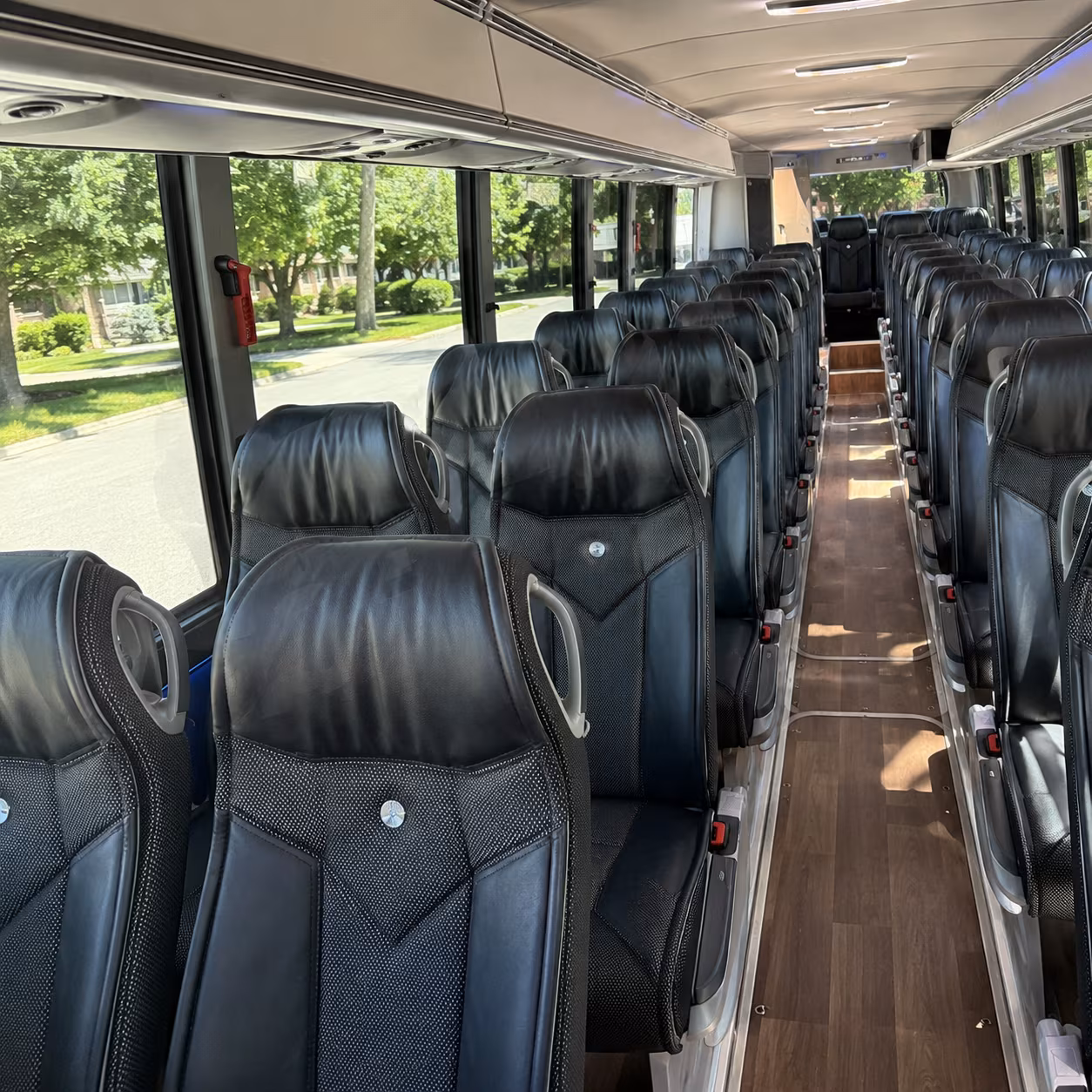 milpitas 40 passenger charter bus inside
