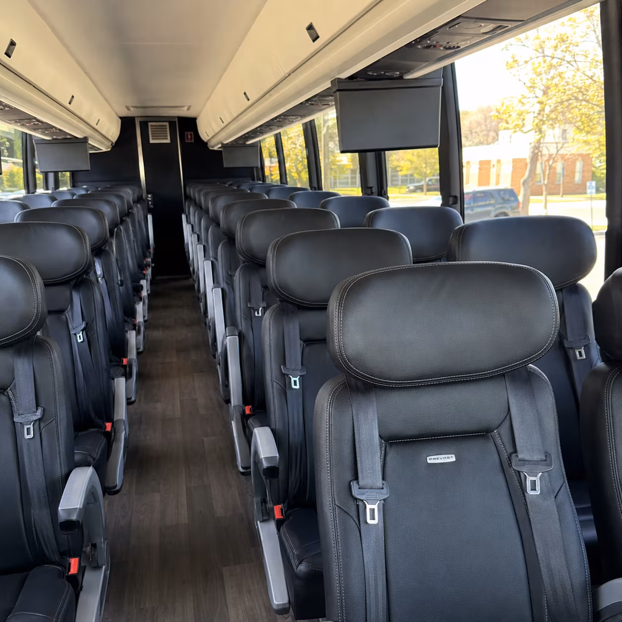 milpitas 45 passenger charter bus inside