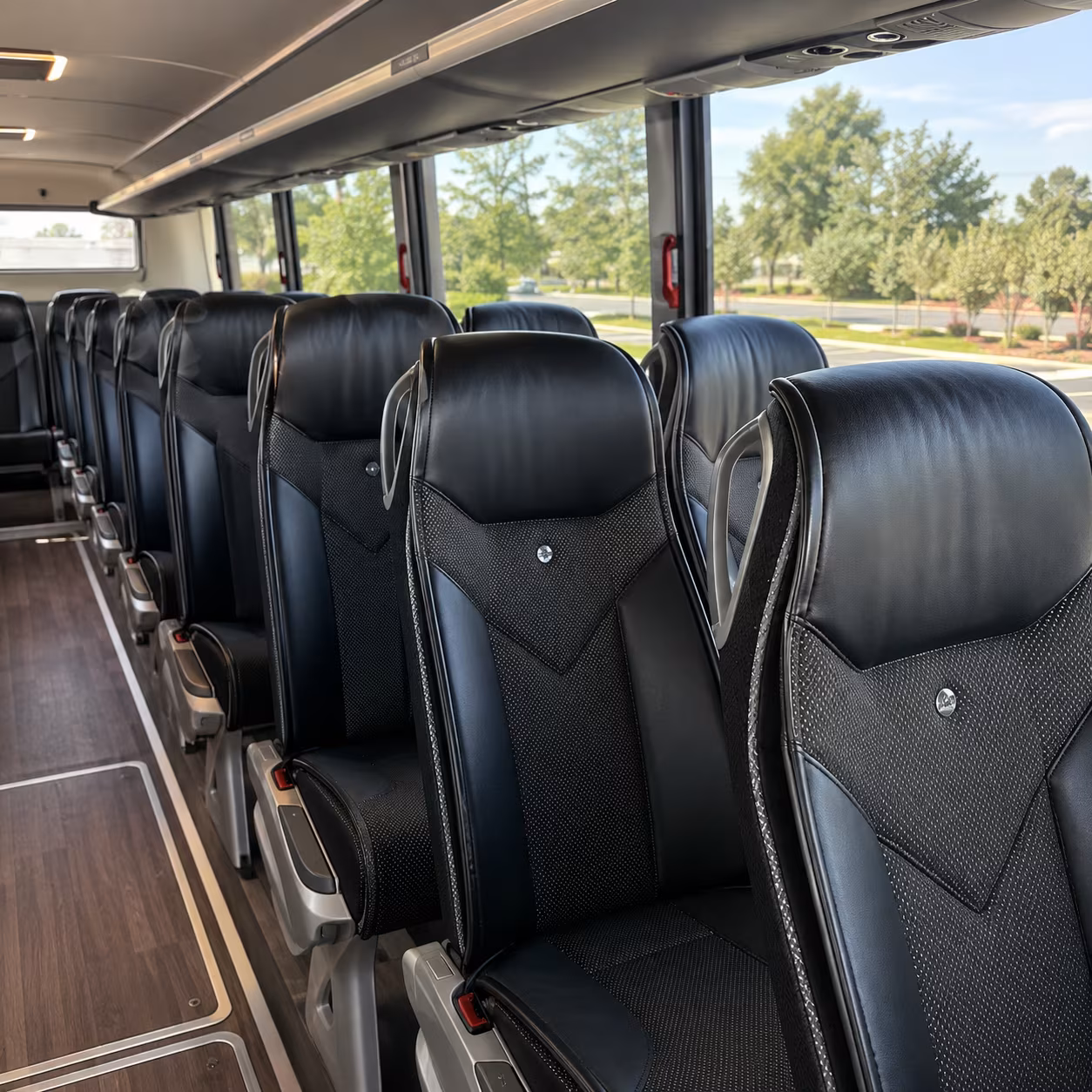 milpitas 45 passenger charter bus interior