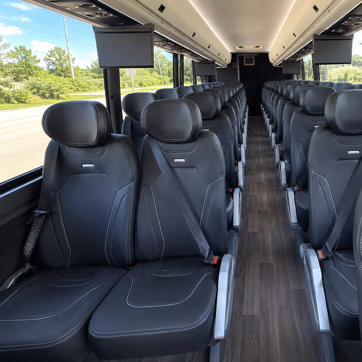milpitas 47 passenger charter bus inside