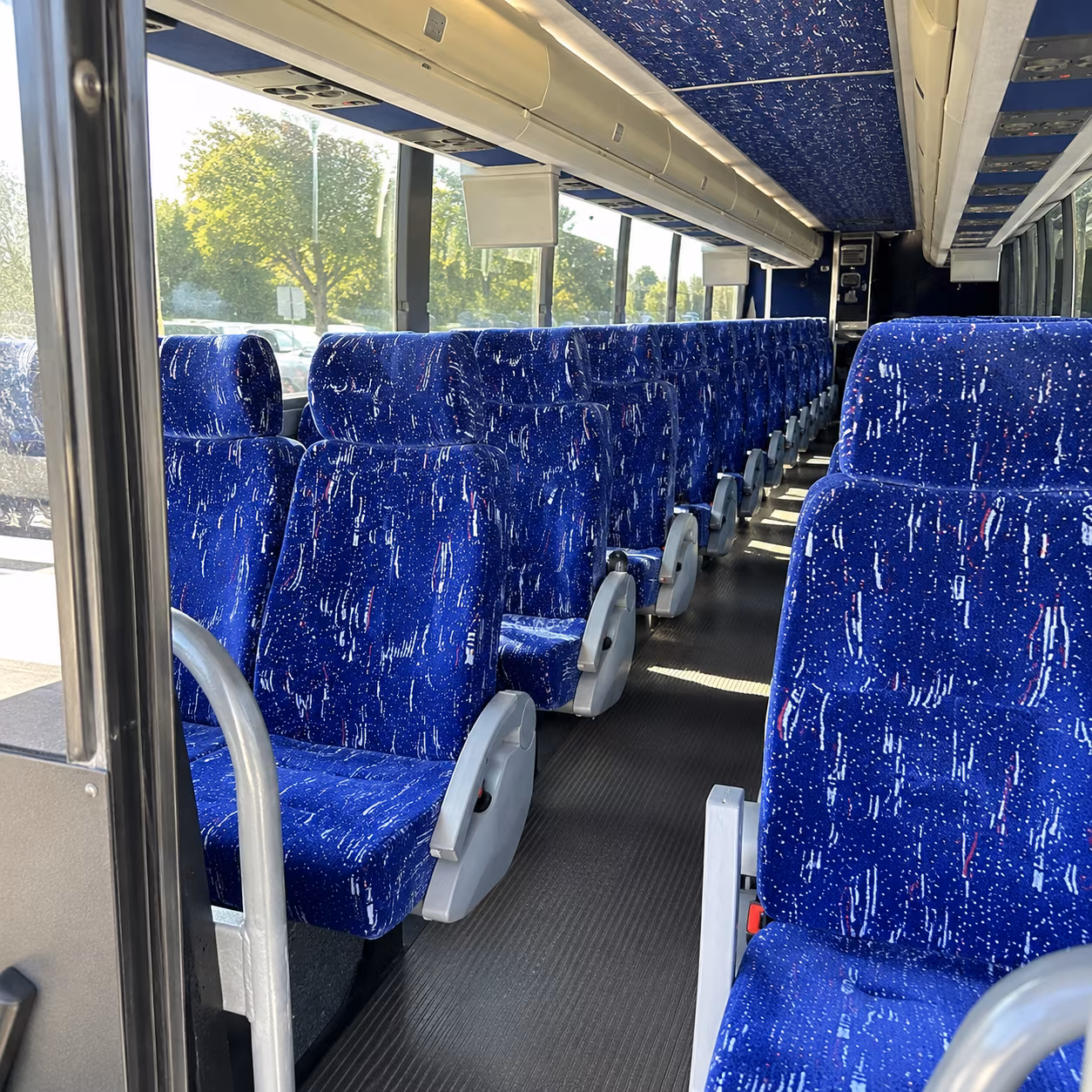 milpitas 50 passenger charter bus inside
