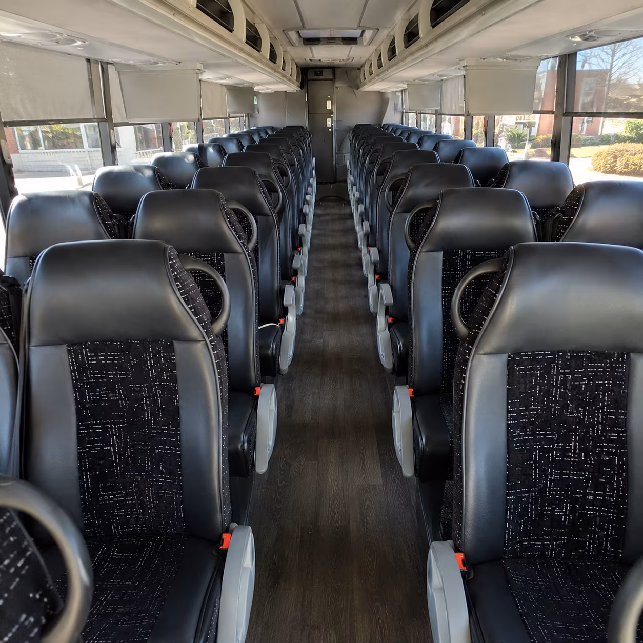 milpitas 54 passenger charter bus inside