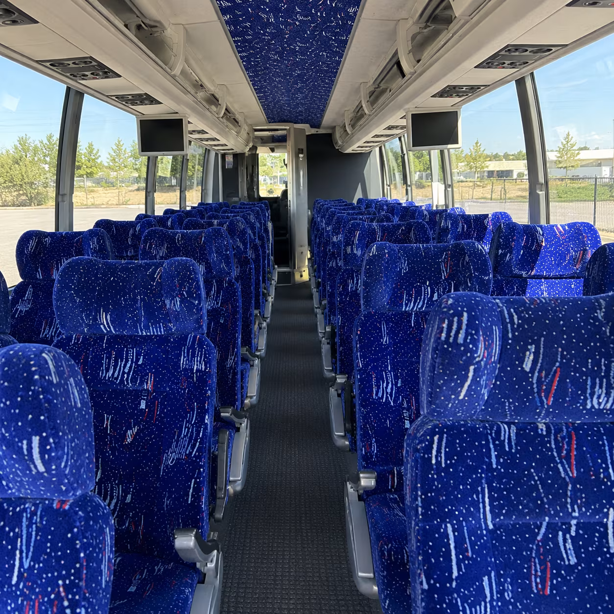 milpitas 54 passenger charter bus interior